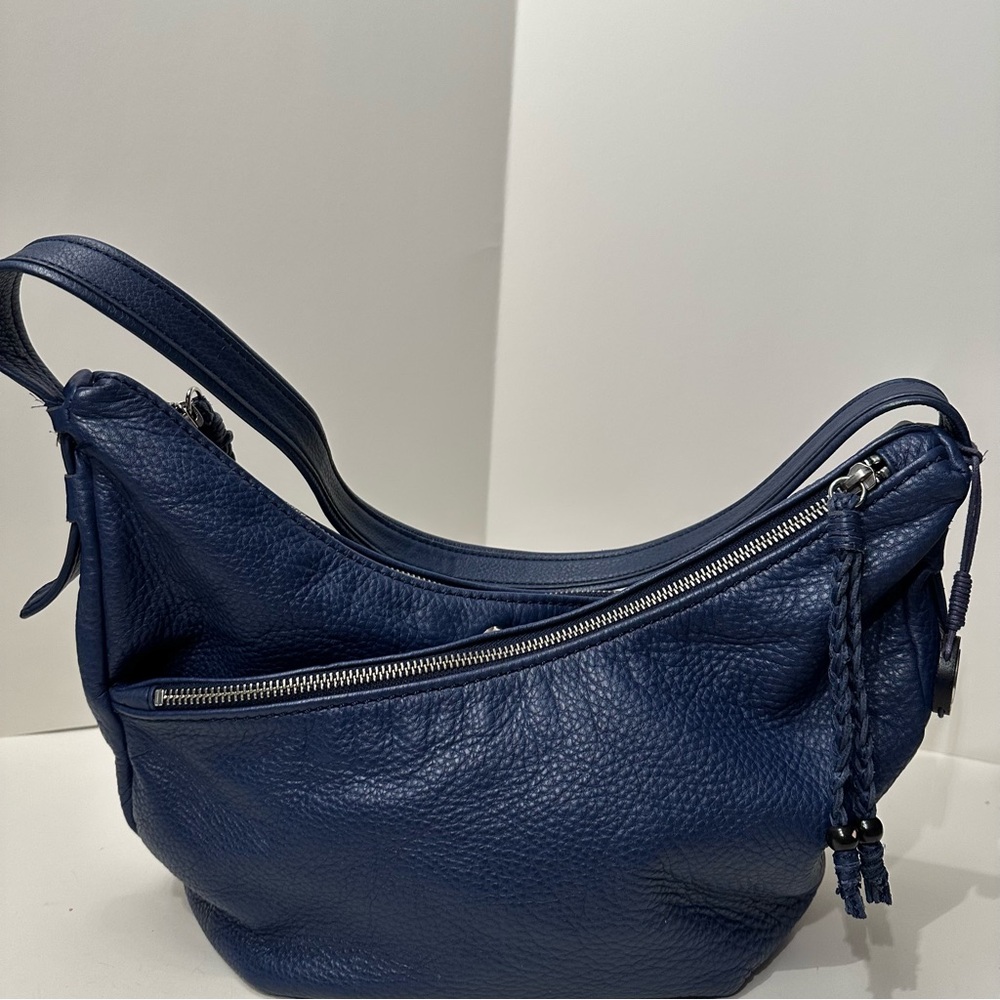 Elegant Blue Leather Women's Bag